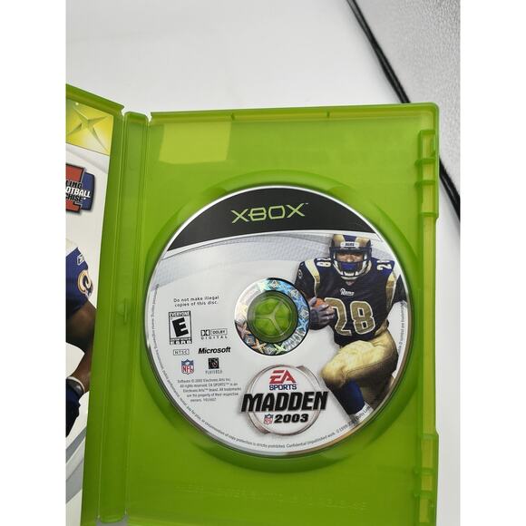 Madden NFL 2003 (Microsoft Xbox, 2002) Complete w/ Manual - Tested Working - Picture 8 of 8